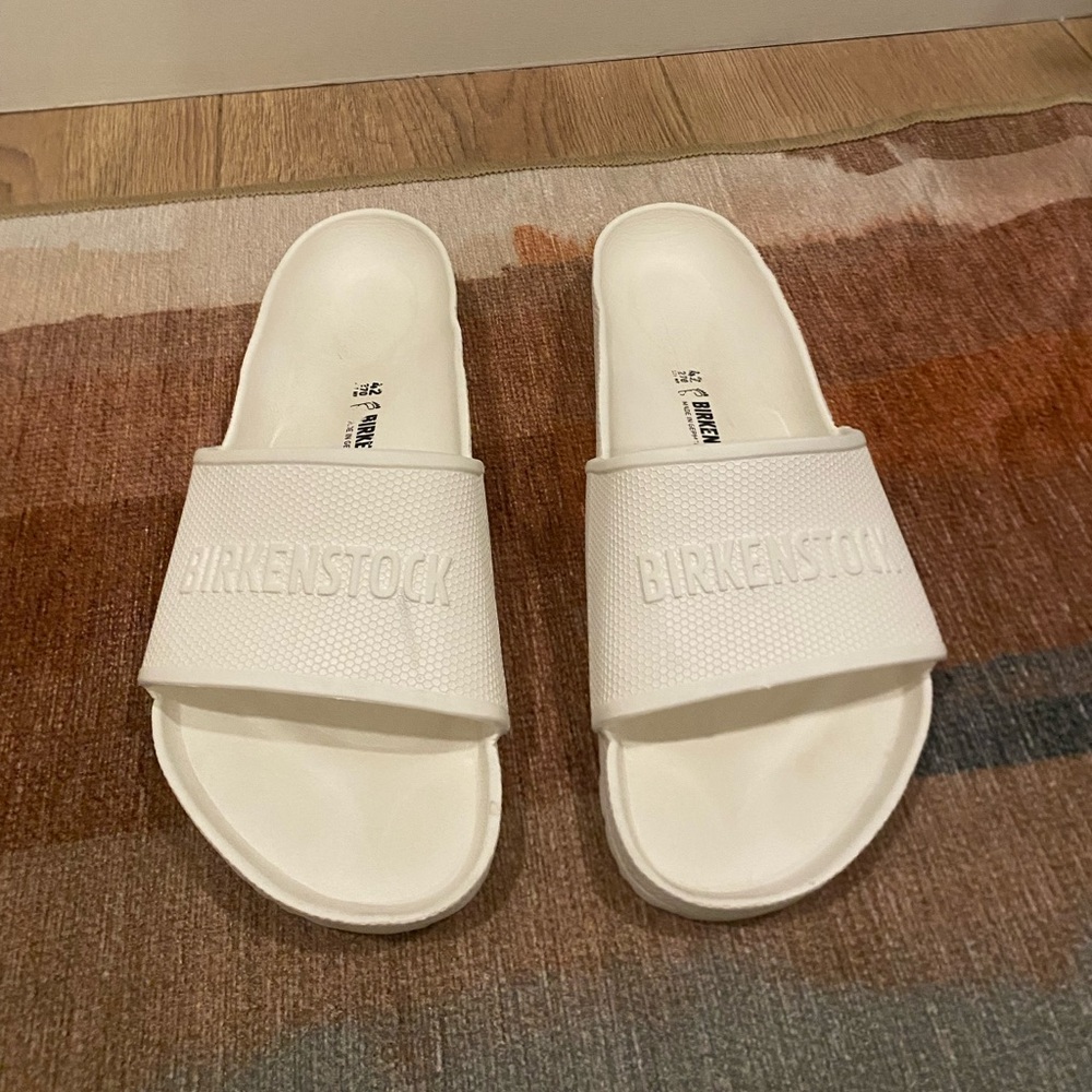 Birkenstock White Barbados EVA Slide Sandals